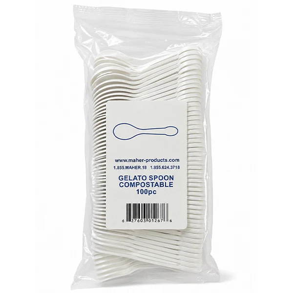 MAHER NATURALS - SPOON GELATO/ICE CREAM COMPOSTABLE 20x100 CT