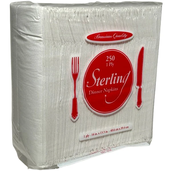 STERLING - 1 PLY DINNER NAPKINS 250CT