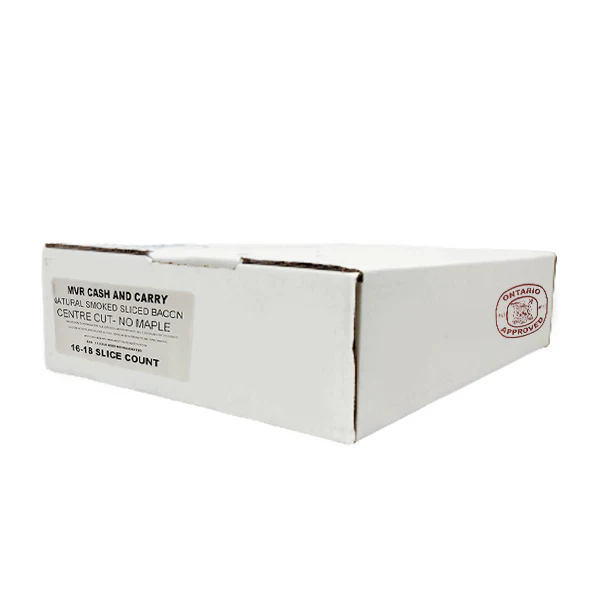 BIG RED MARKET - NATURAL SMOKED SLICED BACON CENTRE CUT NO MAPLE 16-18 CT 5KG