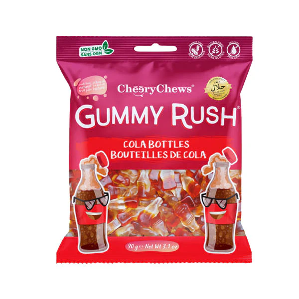 CHEERY CHEWS - COLA BOTTLES 90GR