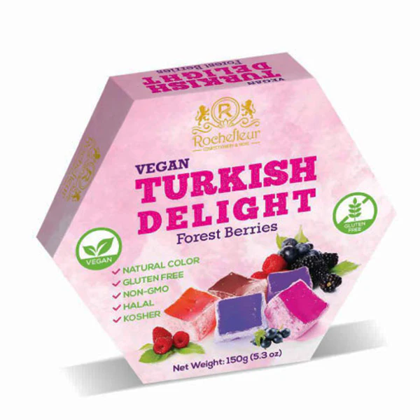 ROCHEFLEUR - VEGAN TURKISH DELIGHTS FOREST BERRIES 8x150 GR