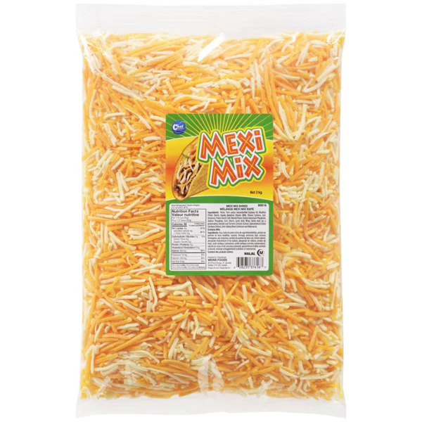 CHEF NUTRI - MEXI MIX SHREDDED TOPPING 2KG