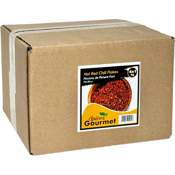 SPICES GOURMET - HOT RED CHILI FLAKES 4x1 KG