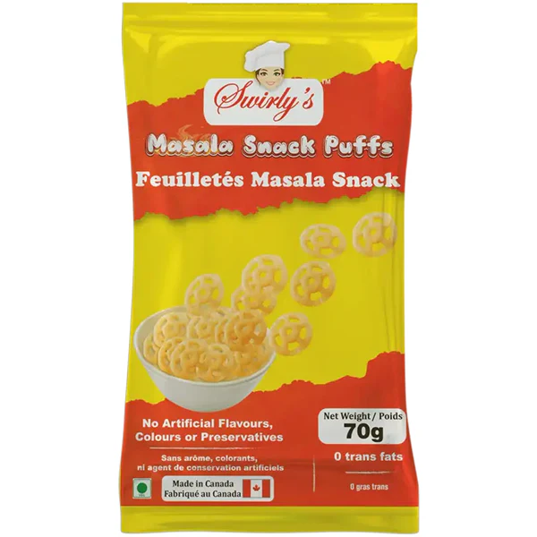 SWIRLYS - MASALA SNACK PUFFS 70GR