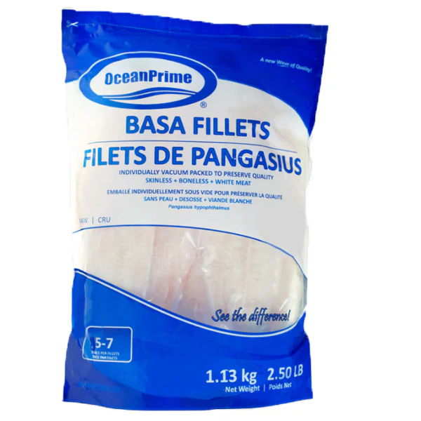 OCEAN PRIME - BASA FILLETS 5-7OZ 2.5LB