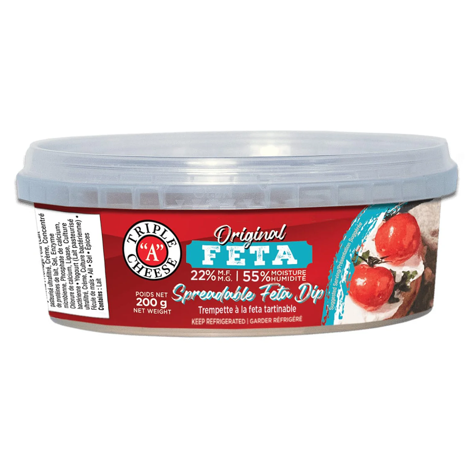 TRIPLE A - SPREADABLE REGULAR FETA DIP 200GR