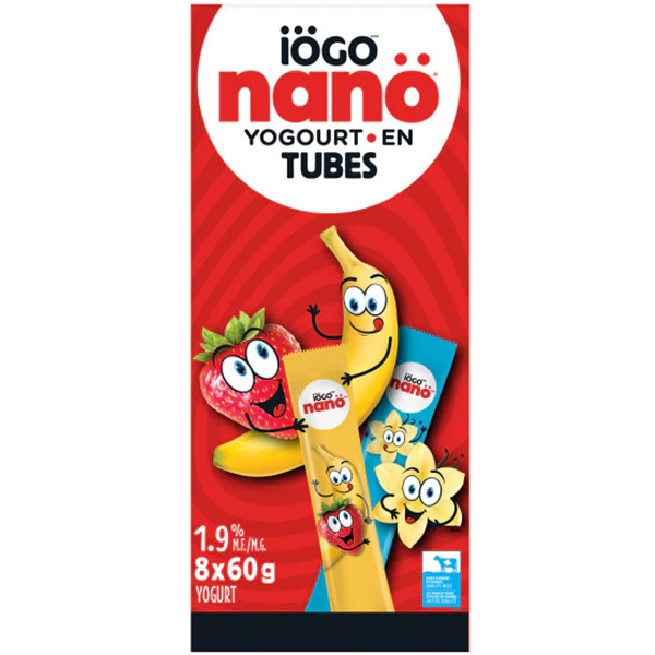 IOGO - NANO TUBES VANILLA & STRAWBERRY BANANA 8x60 GR