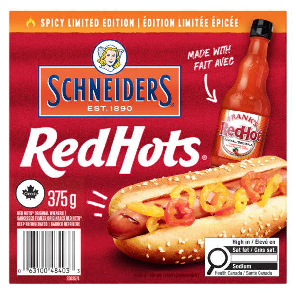 SCHNEIDERS - FRANKS RED HOTS ORIGINAL WEINERS 375GR