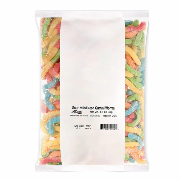 ALBANESE - MINI NEON SOUR WORMS 5LB