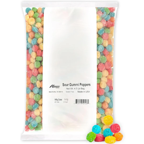 ALBANESE - SOUR GUMMI POPPERS 5LB