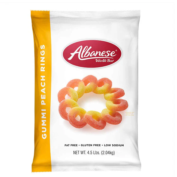 ALBANESE - PEACH RINGS 5LB