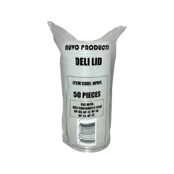 NUVO - ROUND DELI CONTAINER LID 50 PK
