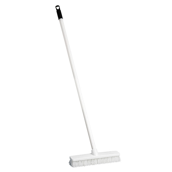 M2 - SATURN 12in SCRUBBING BRUSH -48in WHITE METAL HANDLE 1EA