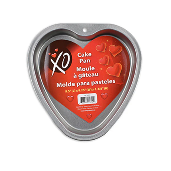 XO - HEART SHAPED VALENTINE CAKE PAN 9.5x9.25x1.375IN