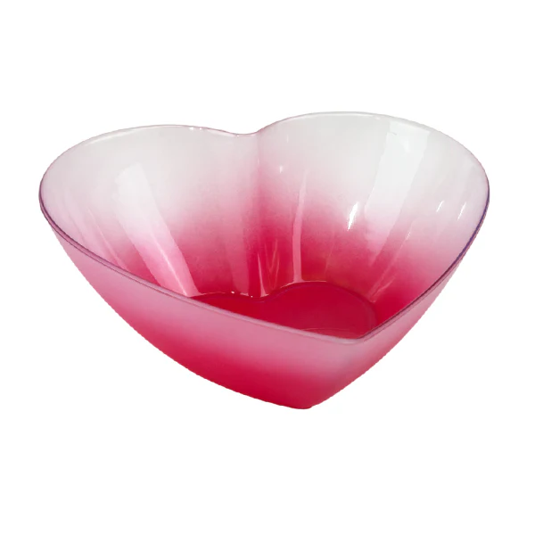 VALENTINE GRADIENT FROSTED HEART BOWL 5.47IN