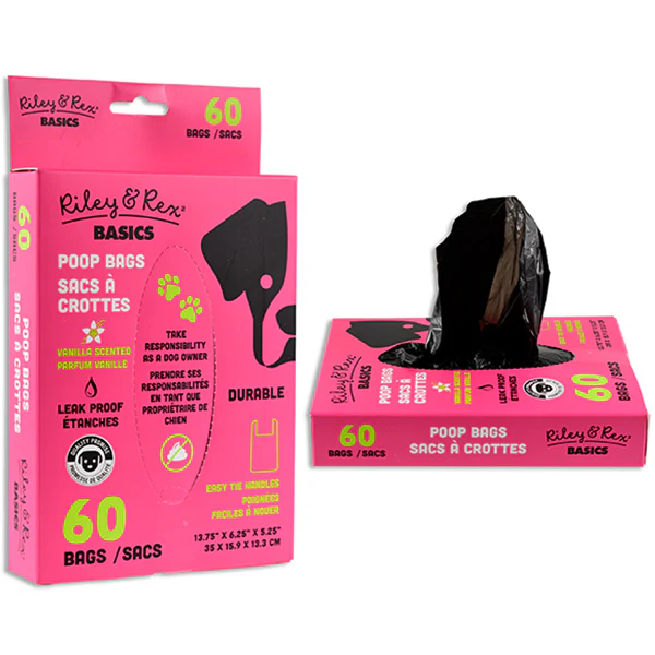 RILEY N REX - 60 VANILLA SCENT POOP BAGS 1 PK