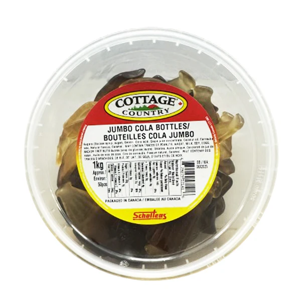 COTTAGE COUNTRY - JUMBO COLA BOTTLES IN PAIL 1KG