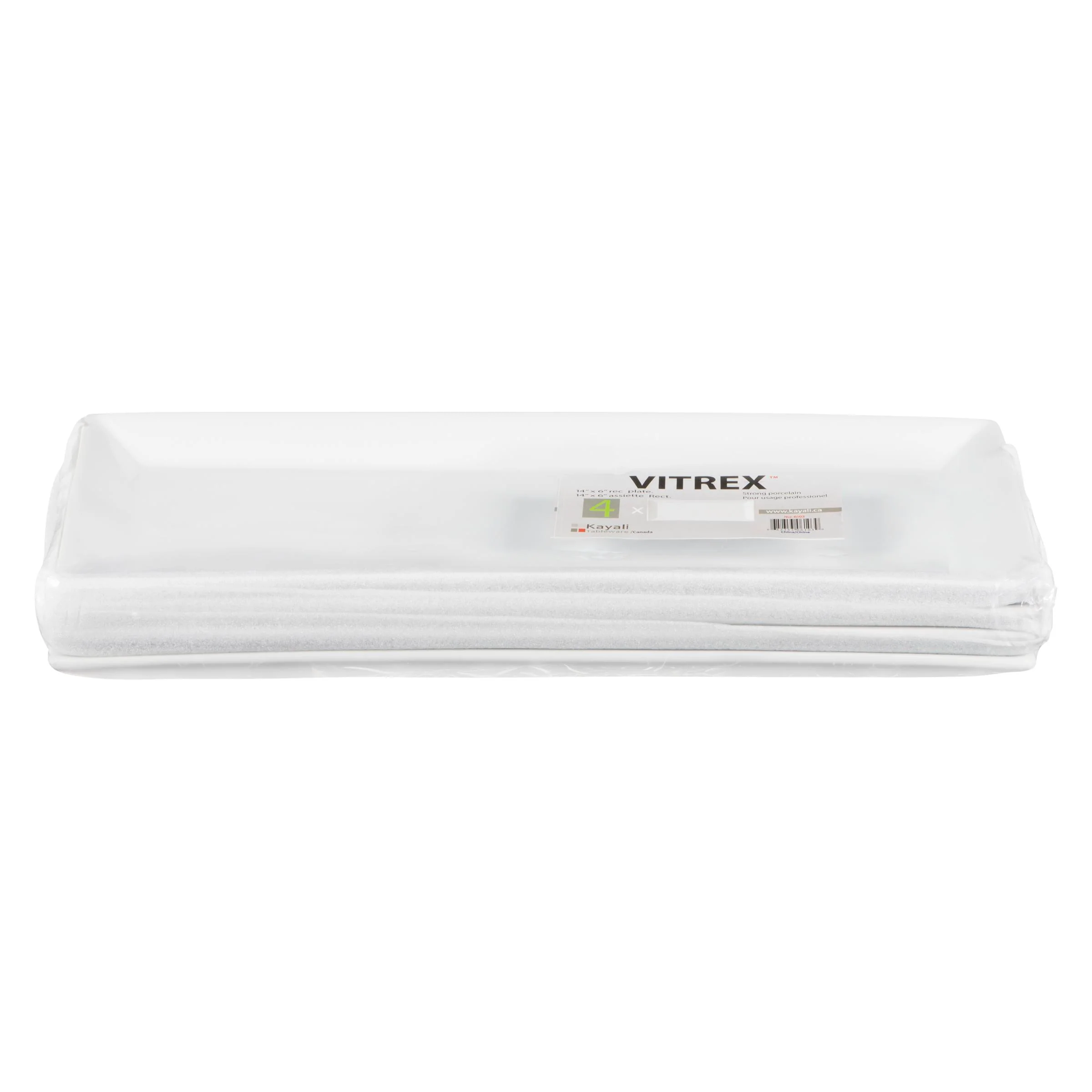 VITREX - RECTANGULAR PLATE 4x16IN 4EA