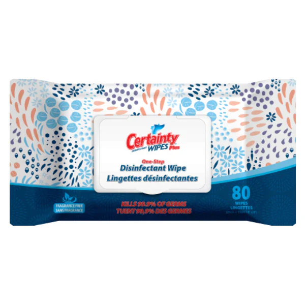 CERTAINTY - DISINFECTING WIPES FLAT PACK 80PK