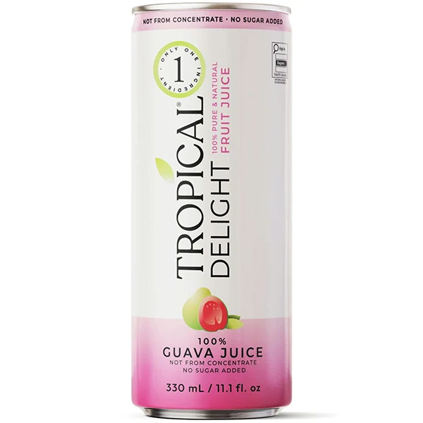 TROPICAL DELIGHT - TD GUAVA JUICE 100% CAN 12x330 ML