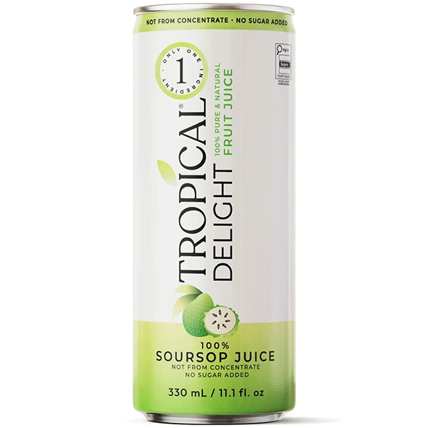 TROPICAL DELIGHT - TD SOURSOP JUICE 100% CAN 12x330 ML