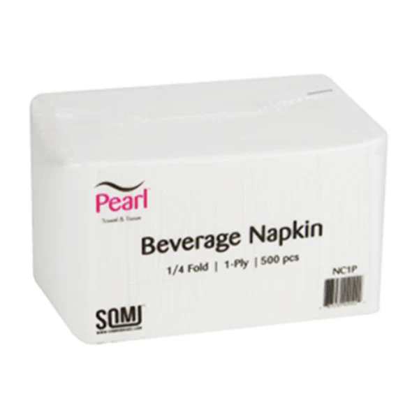 PEARL - BEVERAGE NAPKINS 1PLY 500EA