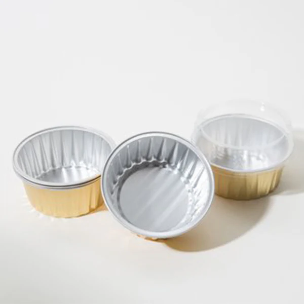 ML PACKAGING - CREME BRULEE GOLD FOIL CUP AND LID COMBO 500EA