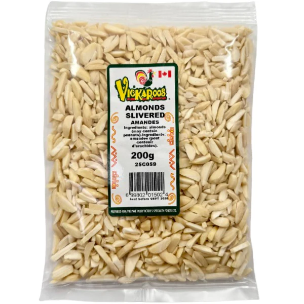 VICKAROOS - SLIVERED ALMONDS AMANDES 200GR
