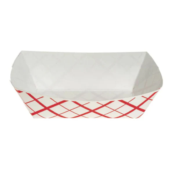SOUTHLAND - FOOD TRAY 3LB RED CHECK 250EA