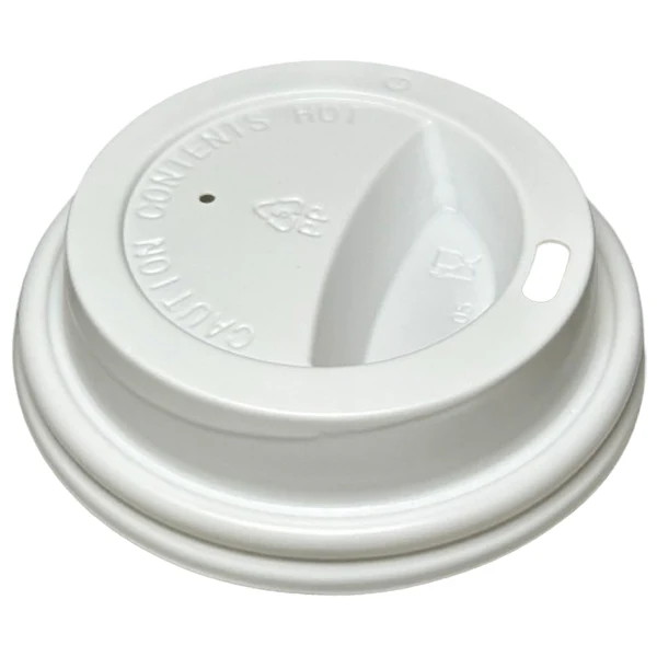 E2E - 80mm WHITE DOME PS HOT LID 50EA