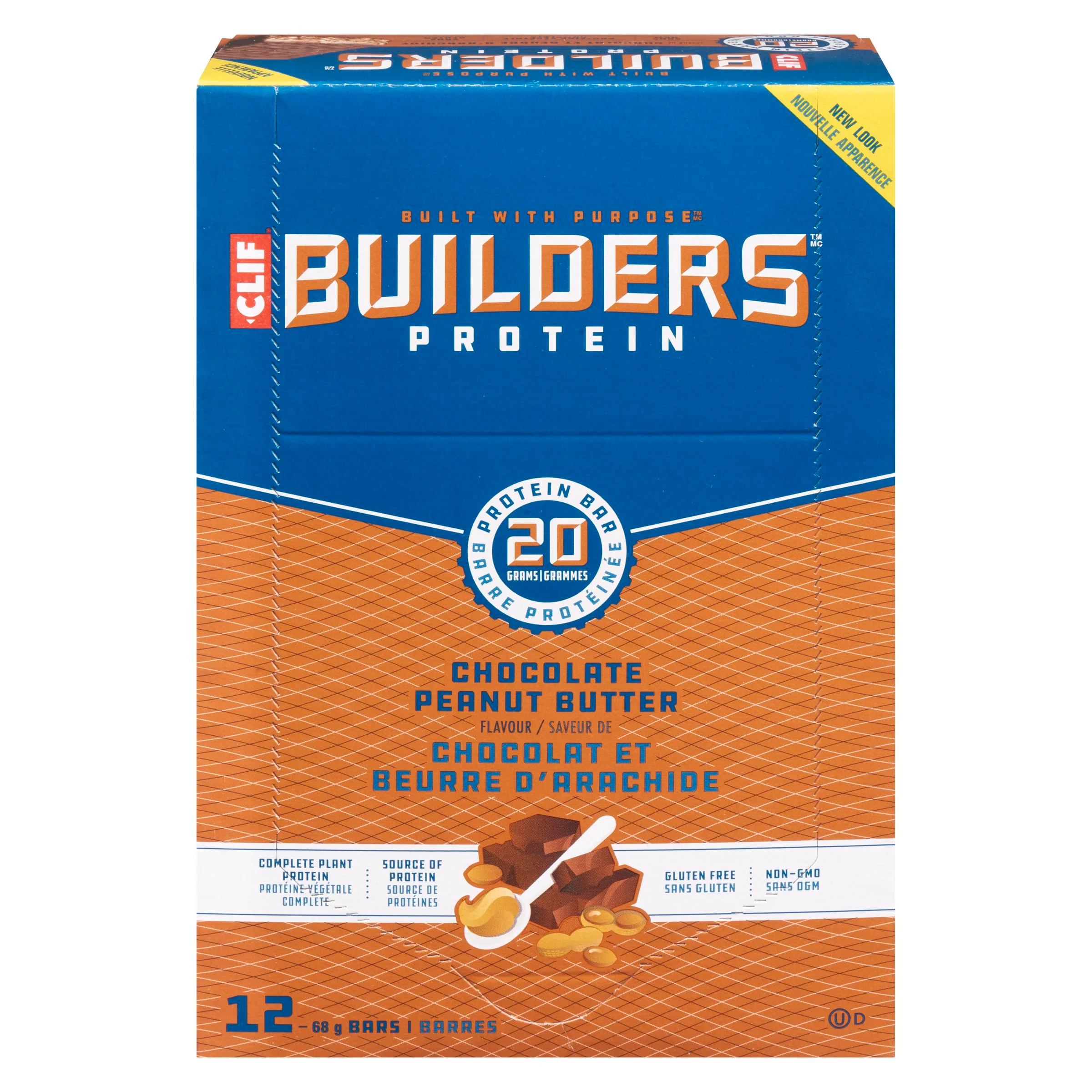 CLIF BUILDERS - CHOCOLATE PEANUT BUTTER 12x68 GR