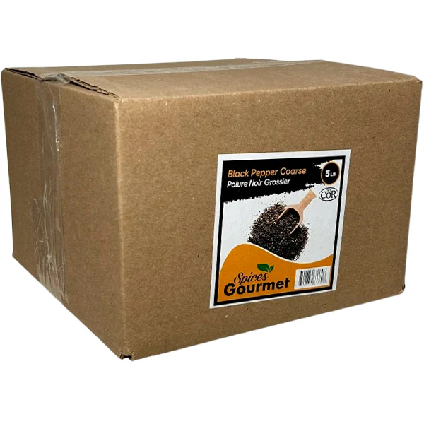 SPICES GOURMET - BLACK PEPPER COARSE 5LB