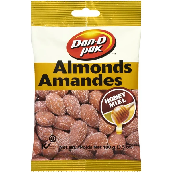 DAN D PAK - ALMONDS HONEY ROASTED 100GR