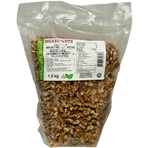 NATURALLY GOOD - WALNUT HALVES AND PCS 1.5KG