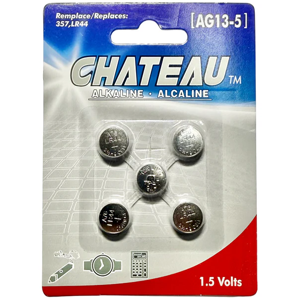 WATCH BATTERIES AG13-5 5EA