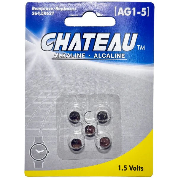 CHATEAU - 364 AG1-5 WATCH BATTERIES 5EA