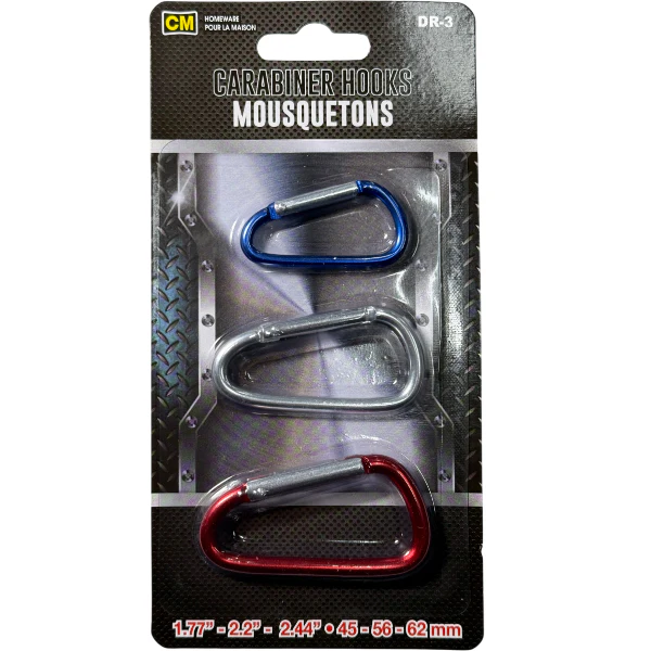 CHATEAU - 3PK D-RING SET ASSORTED 1EA