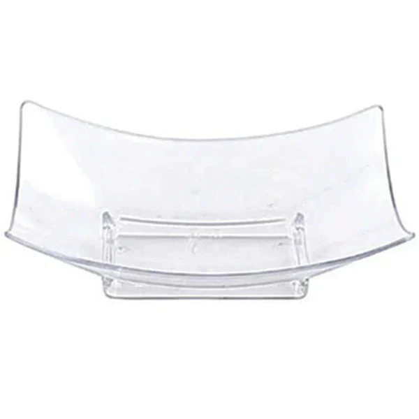 PARTY COUTURE - CLEAR MINI CONCAVE PLATES 24x12 PK