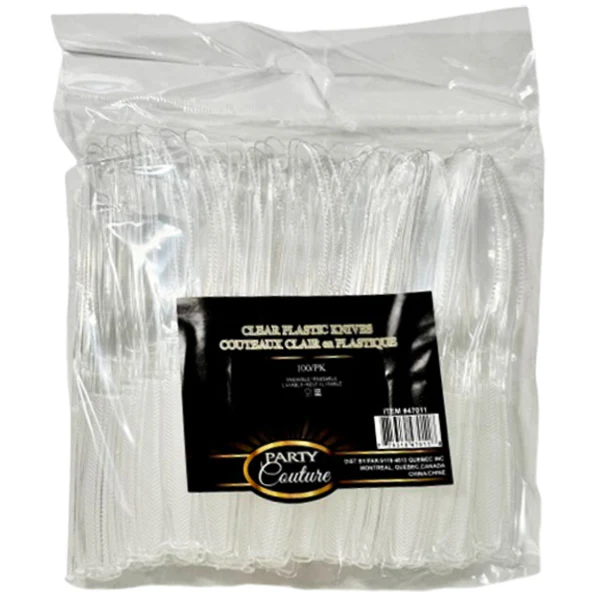 MADISON - CLEAR KNIVES 100CT