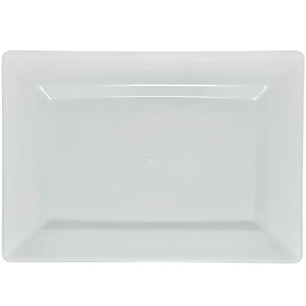 PARTY COUTURE - WHT 7.5" RECTANGLE DESSERT PLATE 10PK