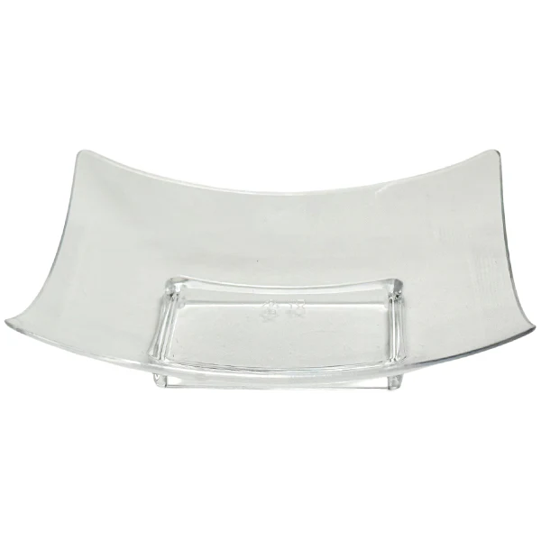 PARTY COUTURE - CLEAR MINI CONCAVE PLATES 12PK