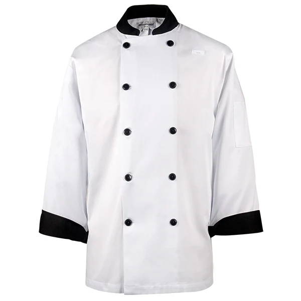 Bodyguard - Chef Jacket W Blk Trim XL EA