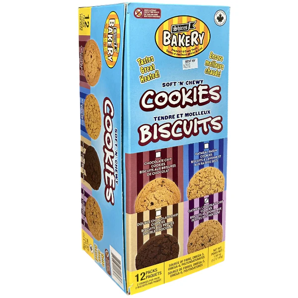 SHIRES - OATMEAL CHOCOLATE CHIP COOKIES 12x140 GR