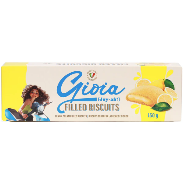 GIOIA - COOKIES LEMON CREAM FILL 150GR