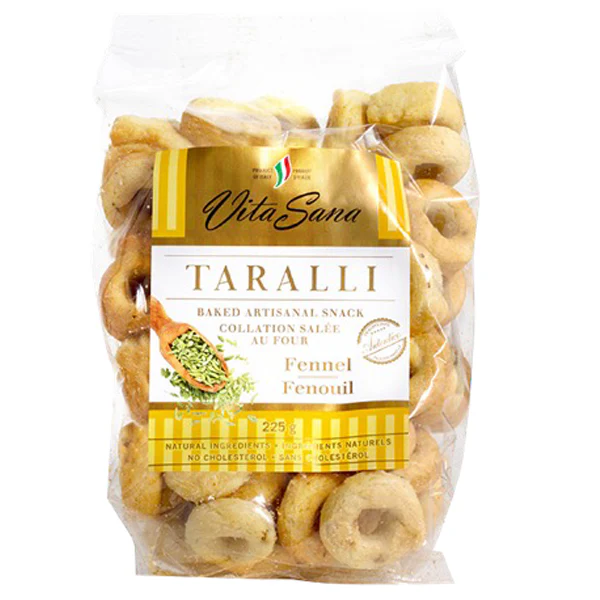 VITA SANA - TARALLI FENNEL 225GR