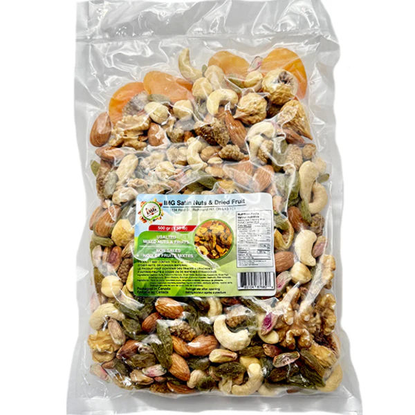 IMG SATIN - UNSALTED MIXED NUTS & FRUITS 500GR