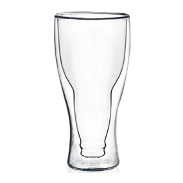 PASABAHCE - GLASS BEER BOTTLE DOUBLE WALL TUMBLER 4PC SET 375ML EA