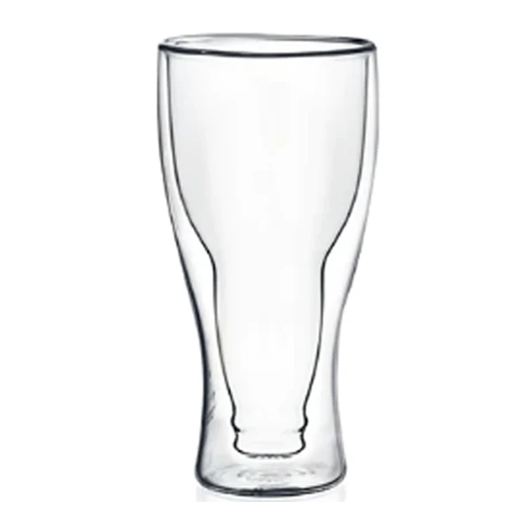 PASABAHCE - GLASS BEER BOTTLE DOUBLE WALL TUMBLER 4PC SET 375ML EA