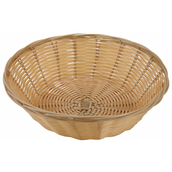 WINCO - POLY WOVEN BASKET NATURAL ROUND 12EA