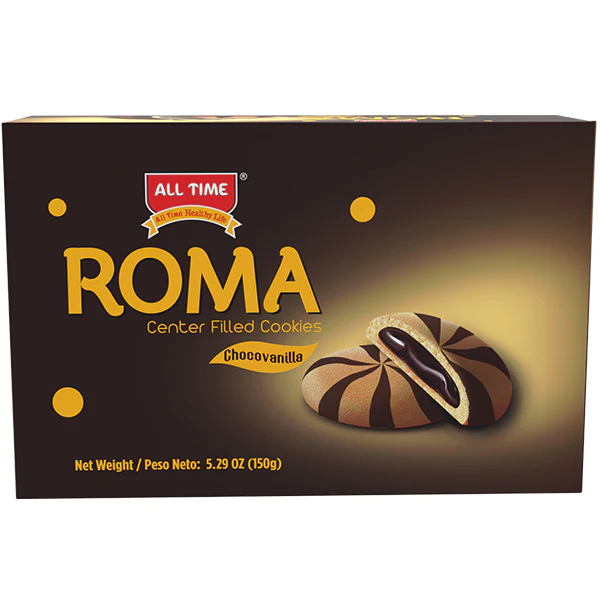 PRAN - ALL TIME ROMA COOKIES CHOCO VANILLA 150GR